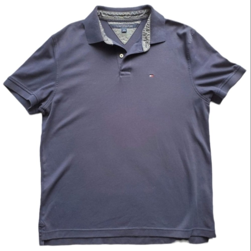 Tommy Hilfiger Blue Polo Shirt Size Large